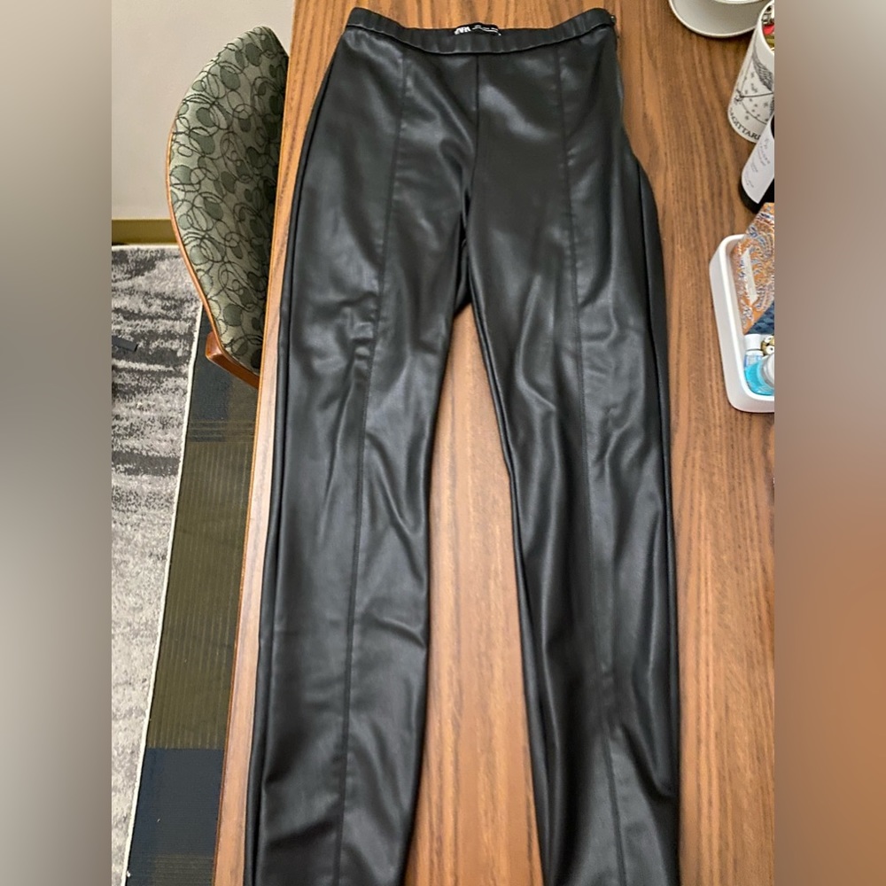 ZARA FAUX LEATHER PANTS